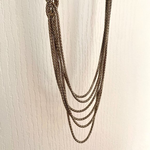 Vintage Silver Tone Long Braided Rope Necklace from Bloomingdales - Picture 4 of 13